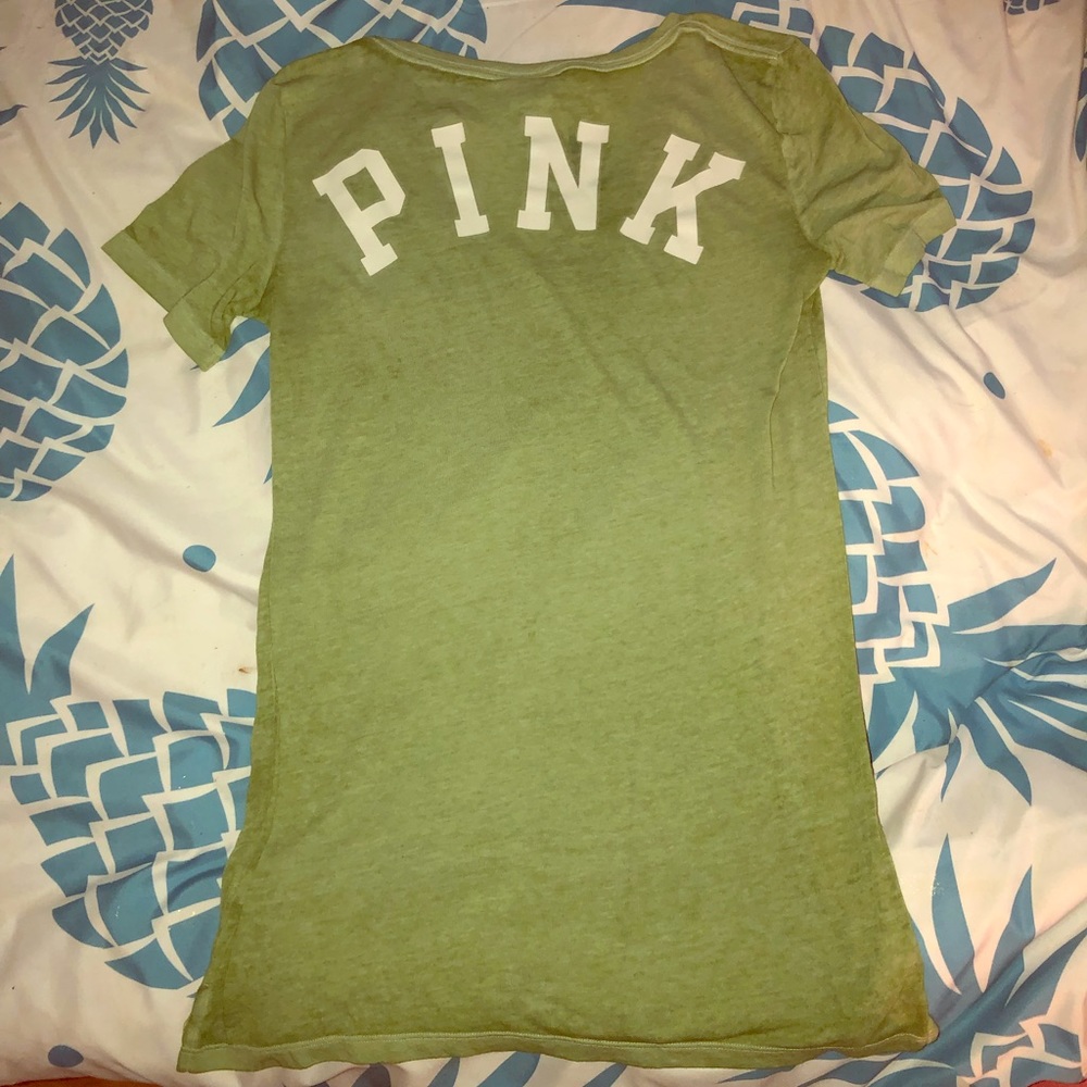 Pink V neck tee